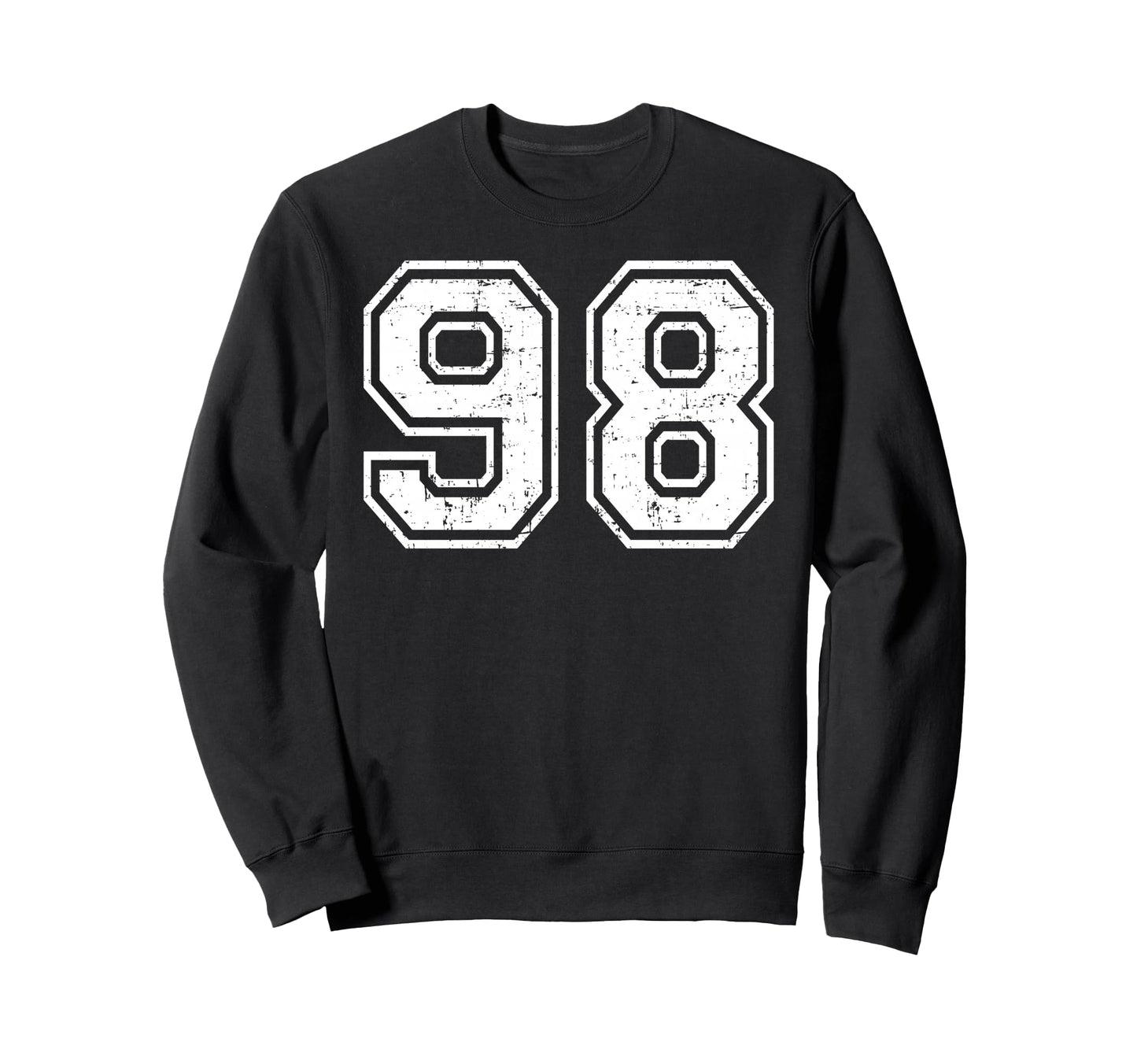 98 Number Ninety Eight Team Sports Sweatshirt - Novelty Apparel for Adults