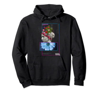 Grungy Seoul Psychedelic Art Aesthetic Hoodie - Unique Graphic Men Women