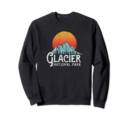 Glacier National Park Montana Sweatshirt - Custom Art Print Unisex