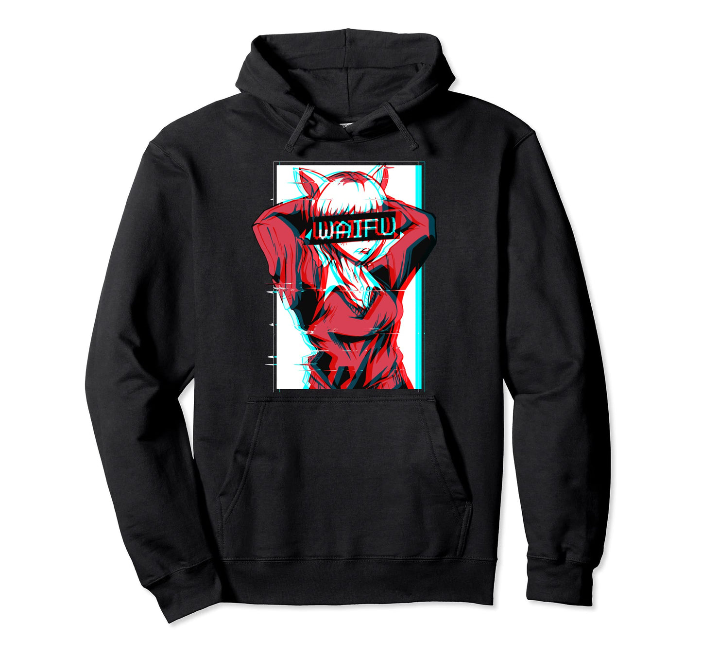 Waifu Neko Anime Cat Japanese Hoodie - Minimalist Print Men Women