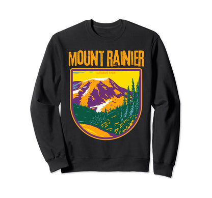 Mount Rainier National Park Washington Sweatshirt - Unique Graphic Unisex