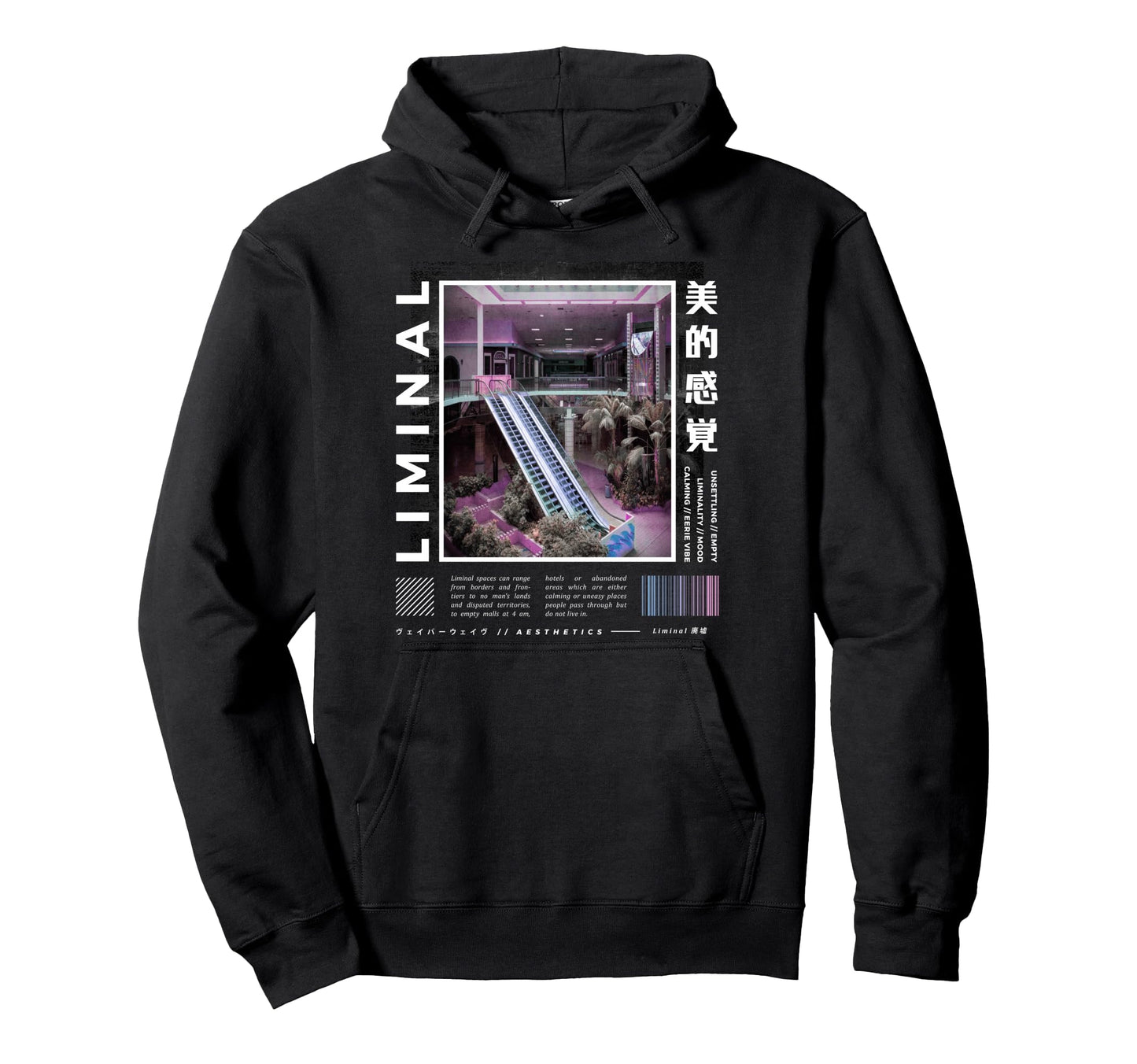 Liminal Spaces Vaporwave Aesthetic Hoodie - Aesthetic Graphic Men Women