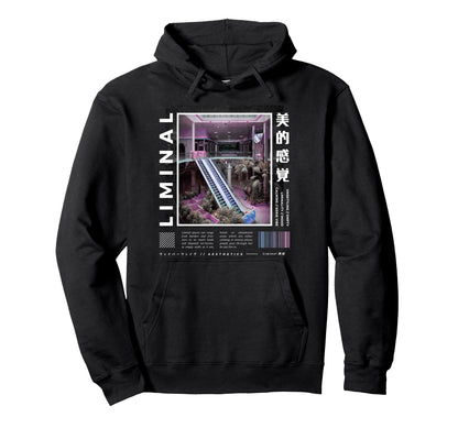 Liminal Spaces Vaporwave Aesthetic Hoodie - Aesthetic Graphic Men Women