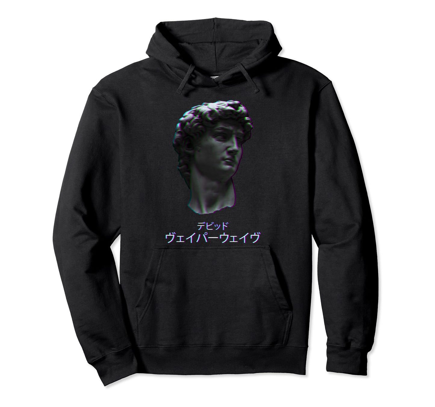 David Italian Statue Retrowave Hoodie - Fun Novelty Design Unisex