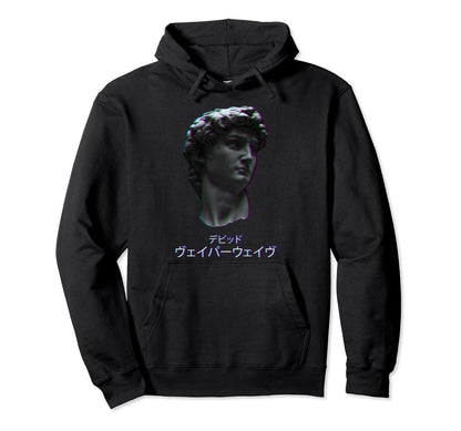 David Italian Statue Retrowave Hoodie - Fun Novelty Design Unisex