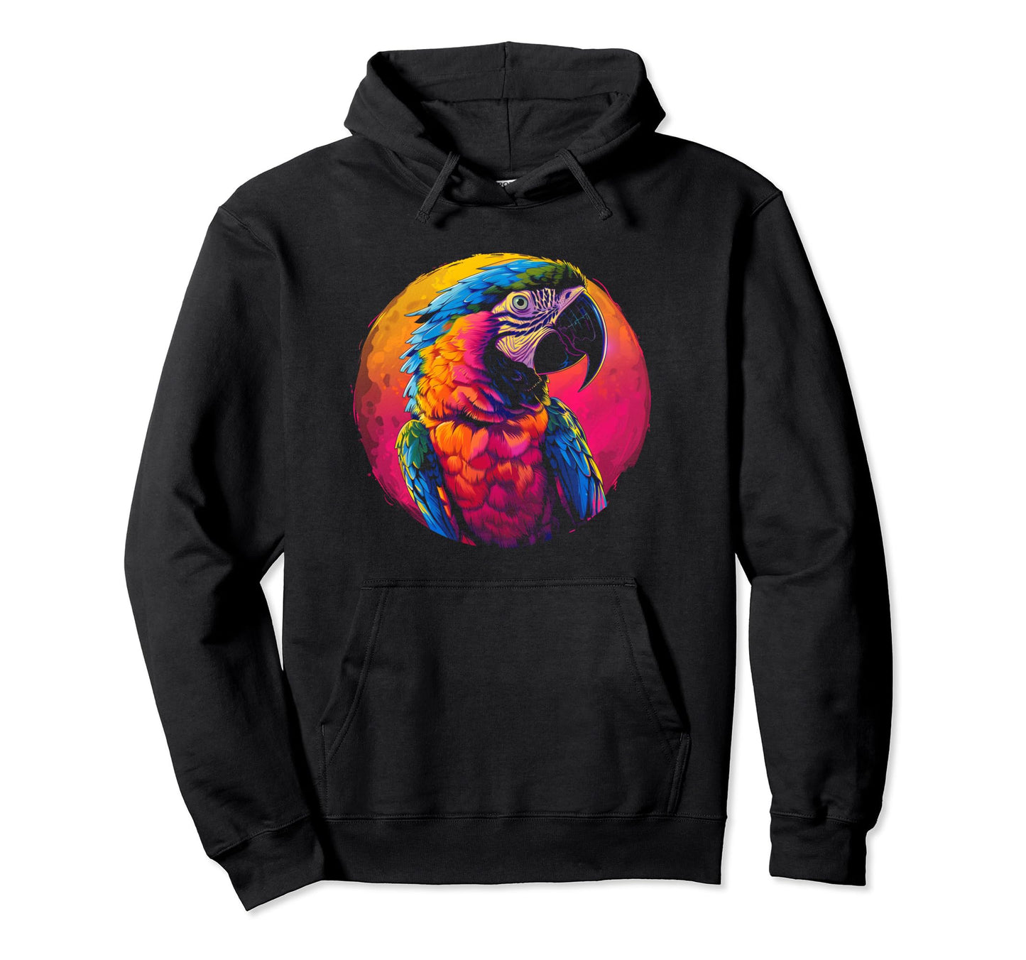 Parrot Vaporwave Aesthetic Synthwave 80S Hoodie - Graphic Print Men Women