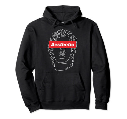 Glitch Greek Statue Retrowave Hoodie - Fun Novelty Design for Adults
