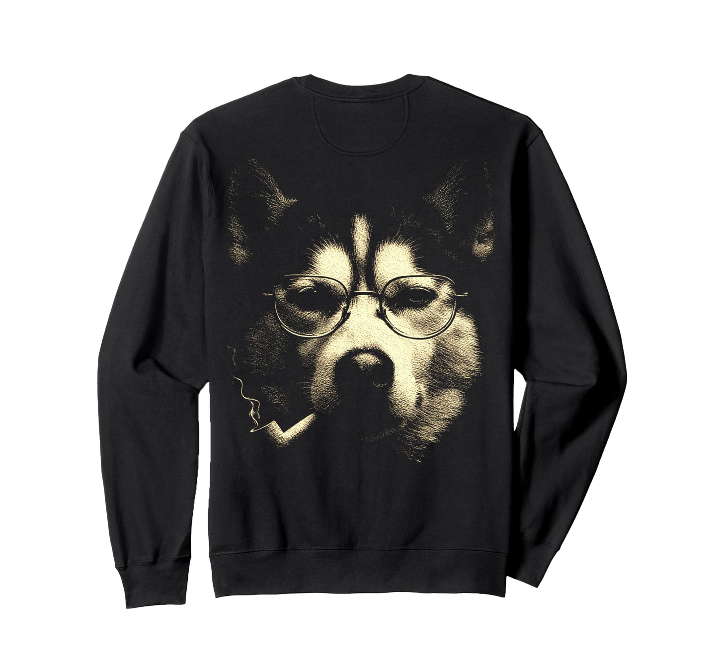 Siberian Husky Glasses Sweatshirt - Casual Everyday Wear for Adults