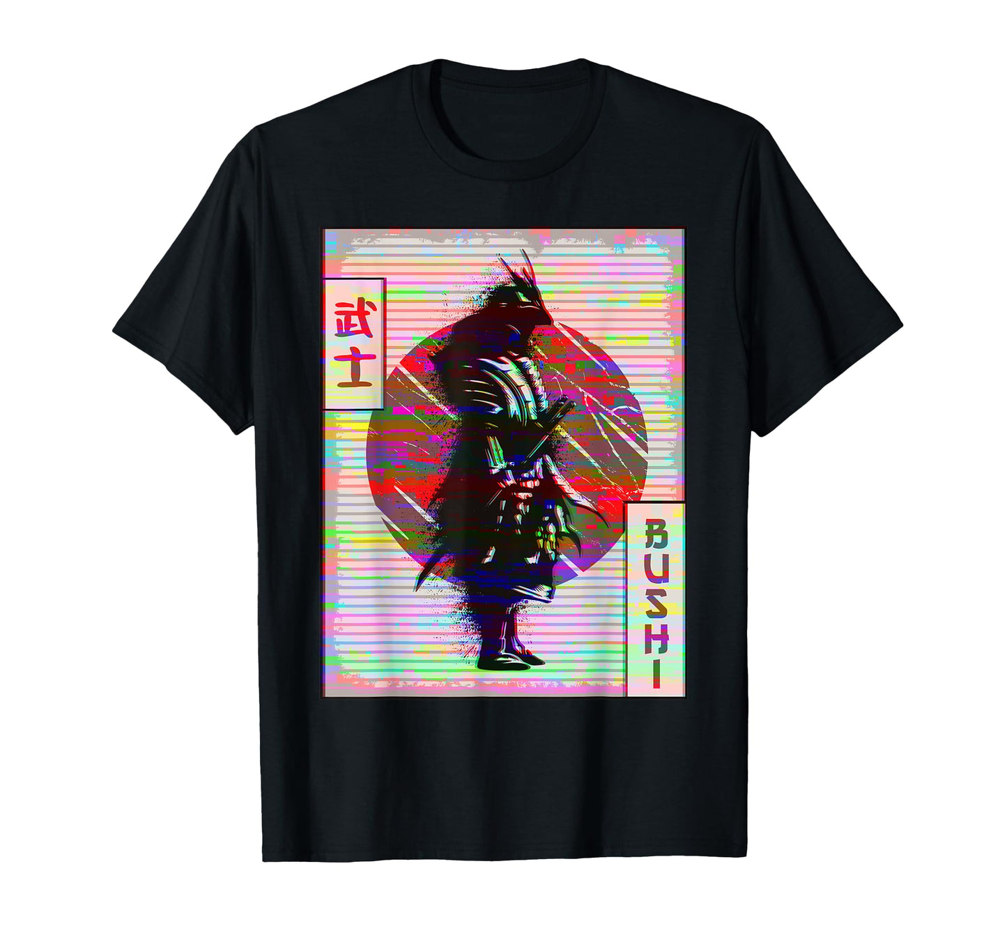 Samurai Anime Kitsune Mask Fox Mask T-Shirt - Custom Art Print Unisex