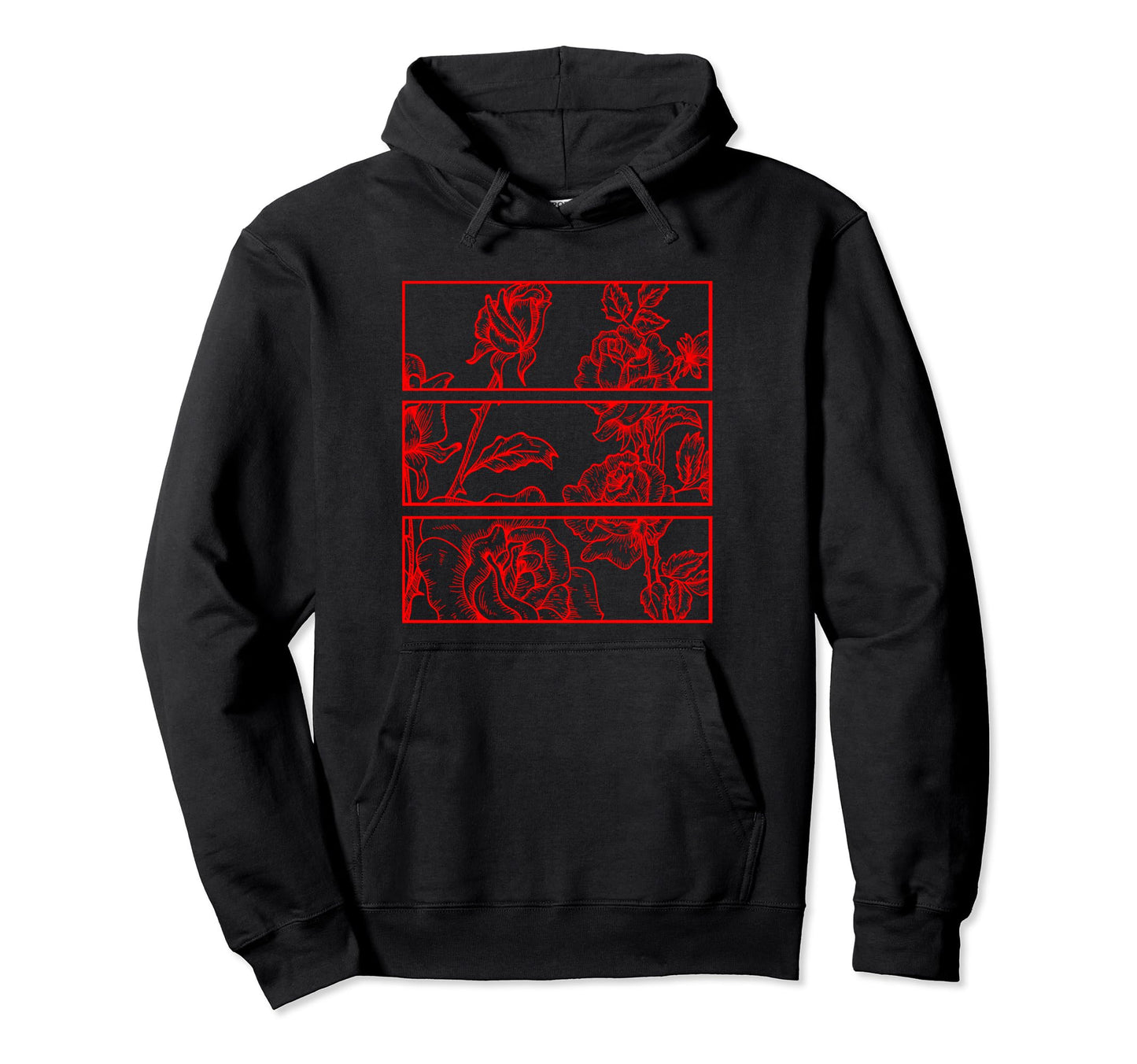 Red Roses Aesthetic Soft Grunge Hoodie - Casual Everyday Wear Men Women