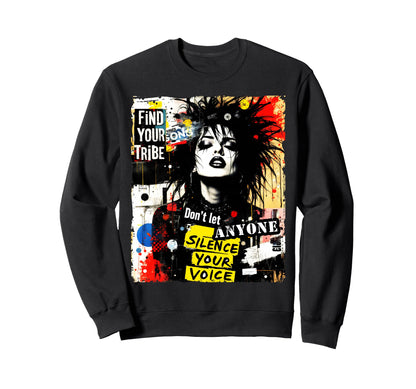 Punk Graffiti 90S Urban Grunge Art Sweatshirt - Novelty Apparel for Adults
