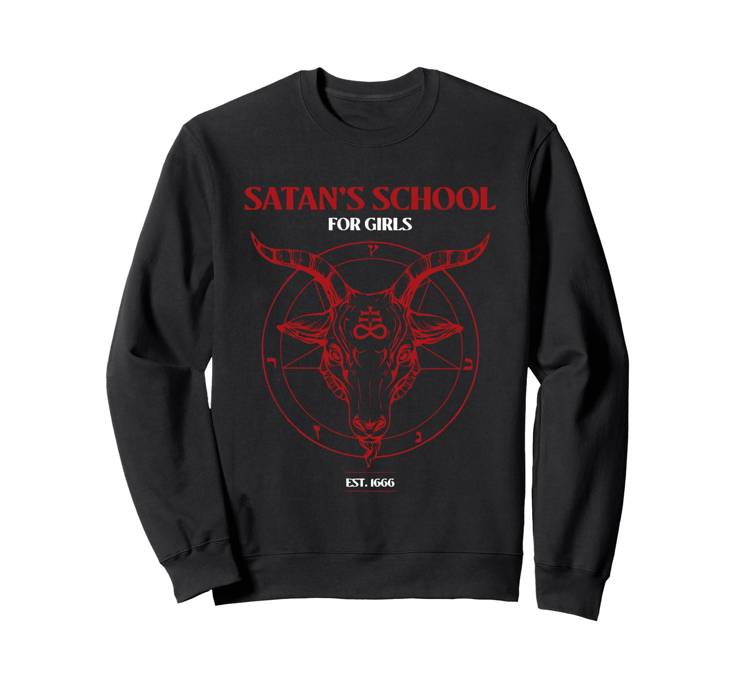 Satans School Baphomet Mallgoth Sadgirl Sweatshirt - Unique Graphic Unisex