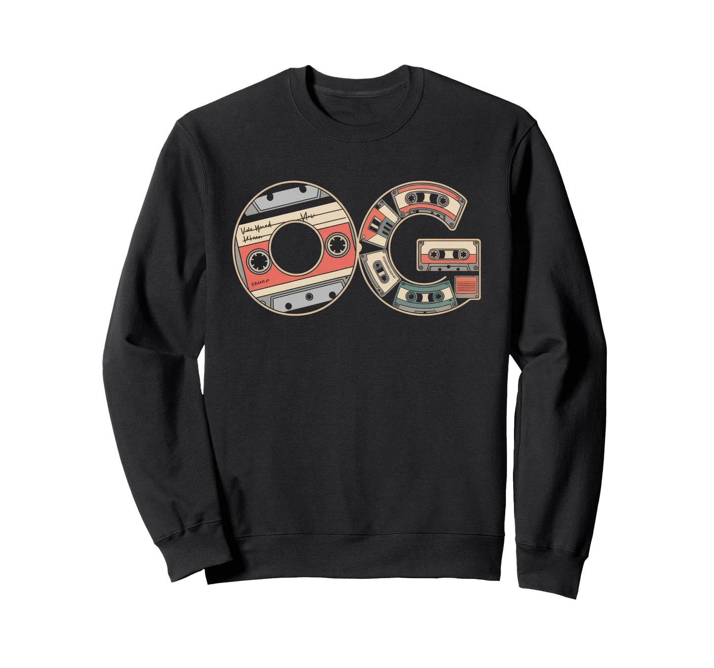 Old School Og Hip Hop Vinyl Cds Sweatshirt - Novelty Apparel Men Women