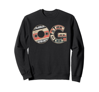 Old School Og Hip Hop Vinyl Cds Sweatshirt - Novelty Apparel Men Women