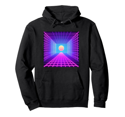 Retroverse Synthwave Aesthetic Vaporwave Hoodie - Minimalist Print Unisex