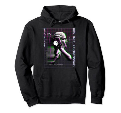 Vaporwave Statue Aesthetic Art Glitch Hoodie - Trendy Graphic Unisex