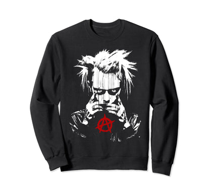 Grunge Distressed Punk Aesthetic Sweatshirt - Casual Everyday Wear Unisex