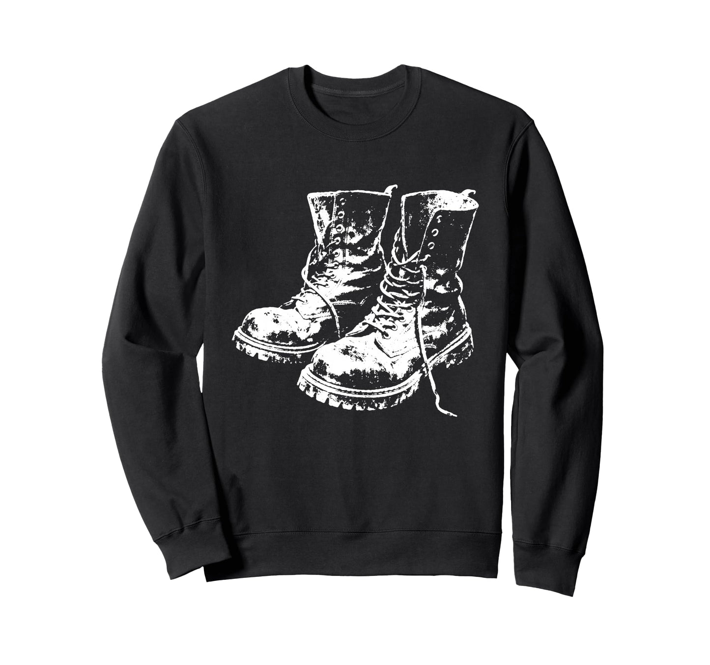Punk Rock Combat Boots 90S Grunge Sweatshirt - Unique Graphic for Adults