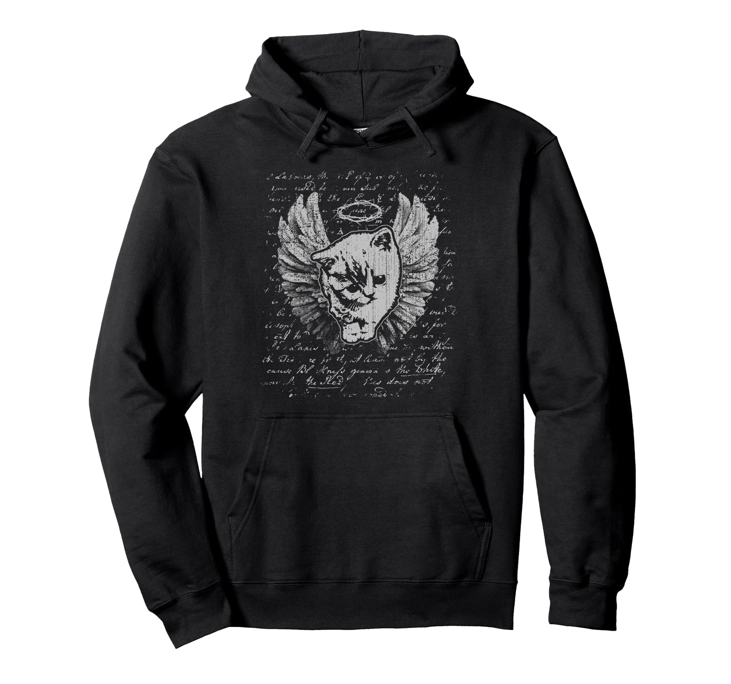 Y2K Cat Chain Heart Emo Goth 90S 2000S Hoodie - Graphic Print Unisex