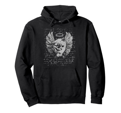 Y2K Cat Chain Heart Emo Goth 90S 2000S Hoodie - Graphic Print Unisex