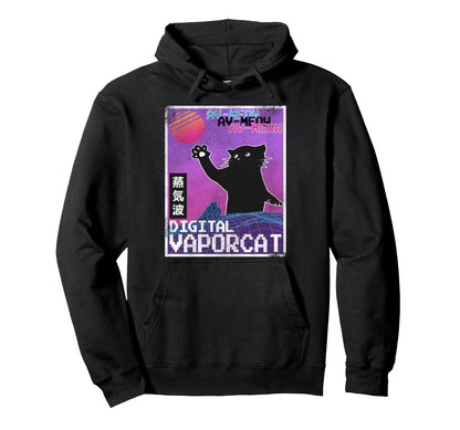 Japanese Vaporwave Aesthetic 90S Digital Hoodie - Graphic Print Unisex