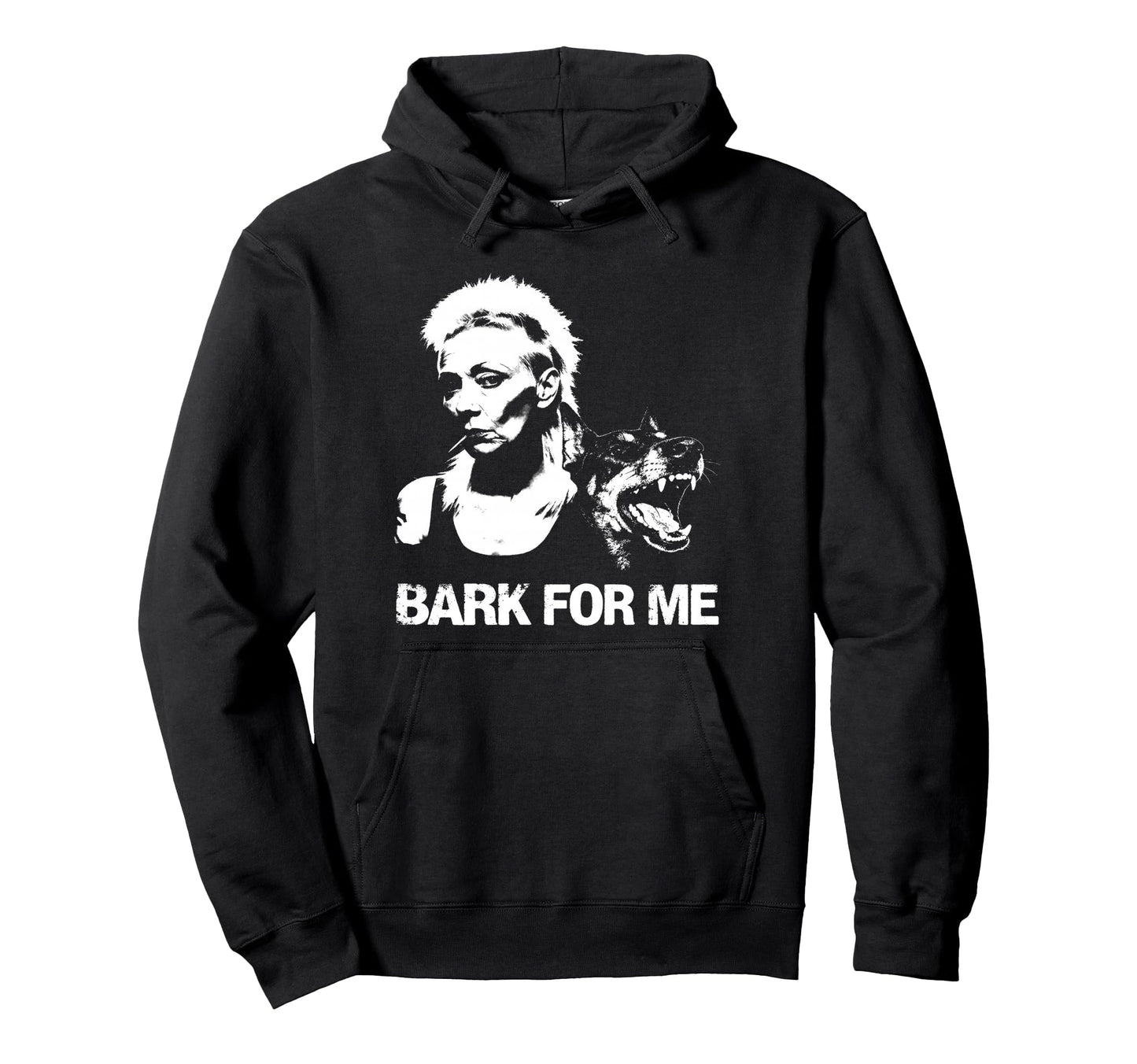 Punk And Dog Bark Me Grunge Art Distressed Hoodie - Graphic Print Men Women