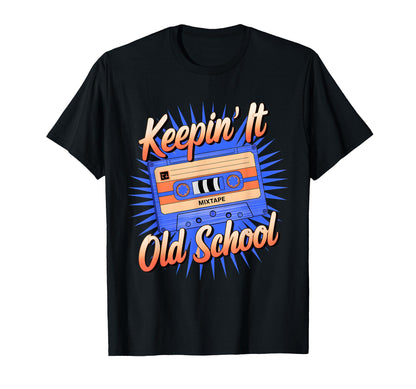 Old School Hip Hop 80S 90S Cassette Tape T-Shirt - Novelty Apparel Unisex