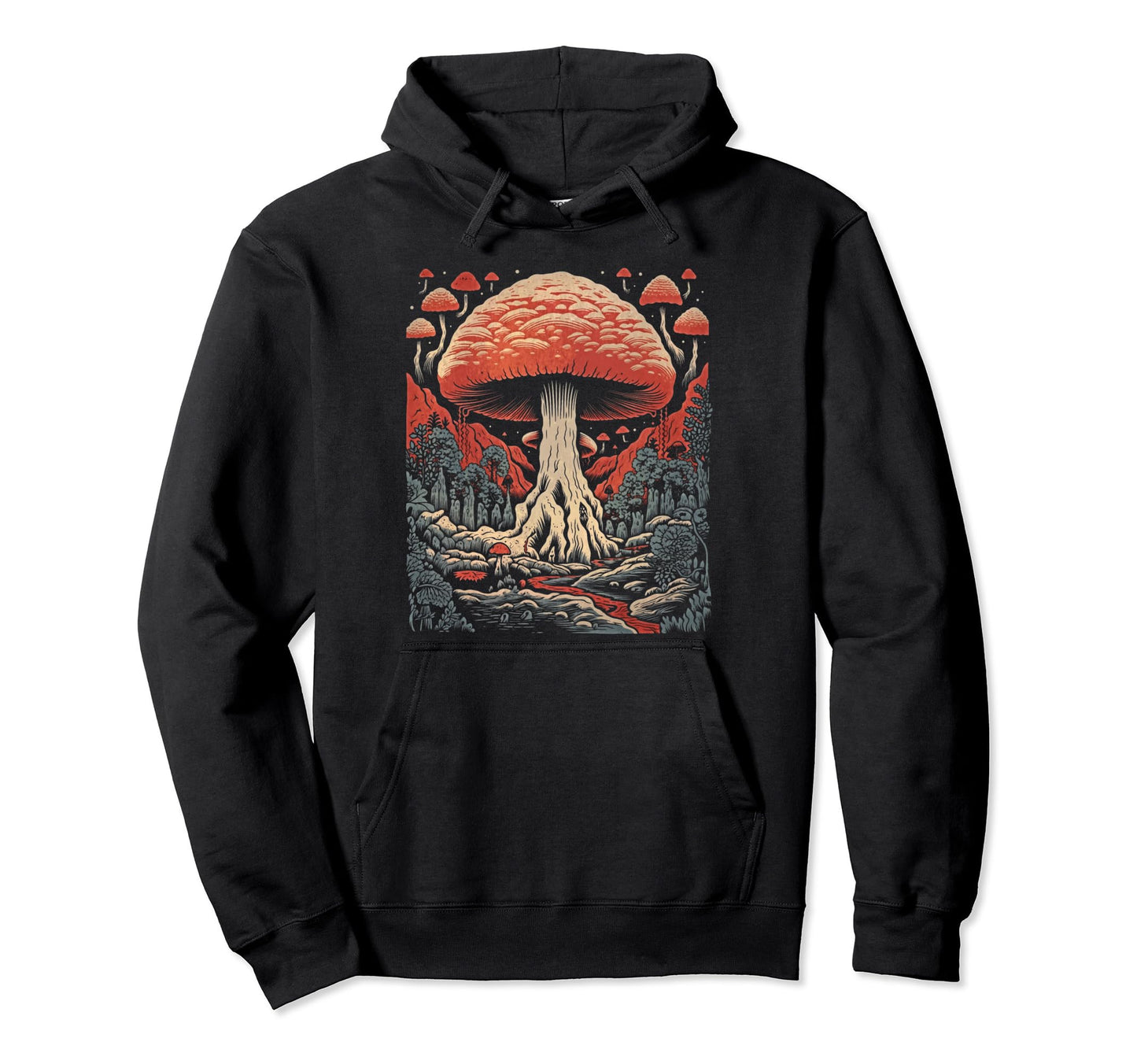 Mushroom Grunge Art 233 Hoodie - Novelty Apparel Men Women