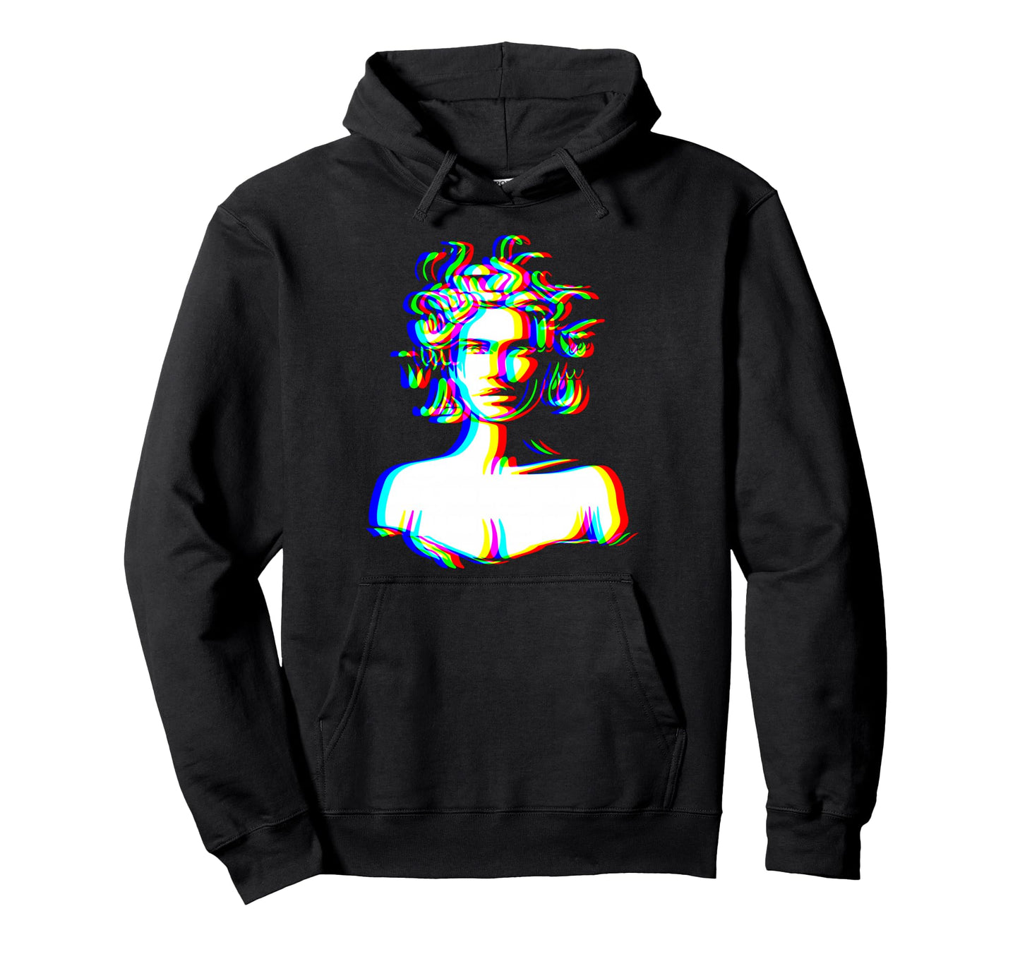 Medusa Glitch Greek Mythology Edm Music Hoodie - Aesthetic Graphic Unisex