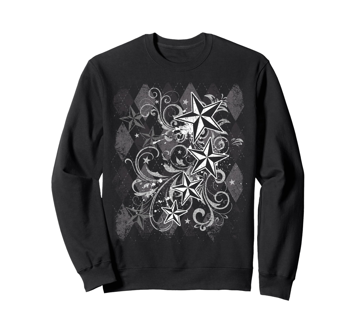 Grunge Y2K Emo 2000S Star Goth Sweatshirt - Casual Everyday Wear Men Women