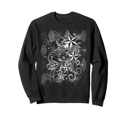 Grunge Y2K Emo 2000S Star Goth Sweatshirt - Casual Everyday Wear Men Women