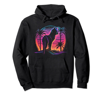 Cat Vaporwave Retrowave Aesthetic Synthwave Hoodie - Unique Graphic Unisex