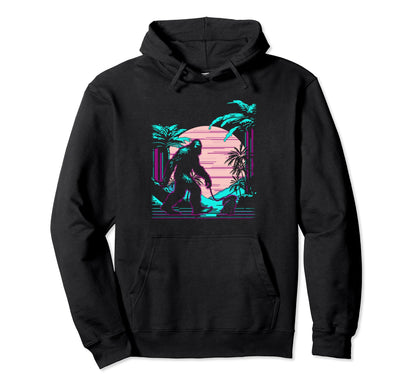 Bigfoot Vaporwave Aesthetic 90S Hoodie - Fun Novelty Design Unisex