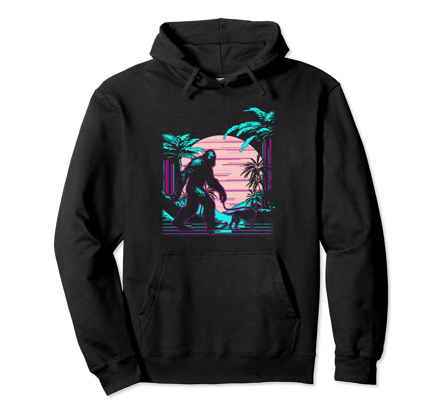 Bigfoot Vaporwave Aesthetic 90S Hoodie - Trendy Graphic Men Women