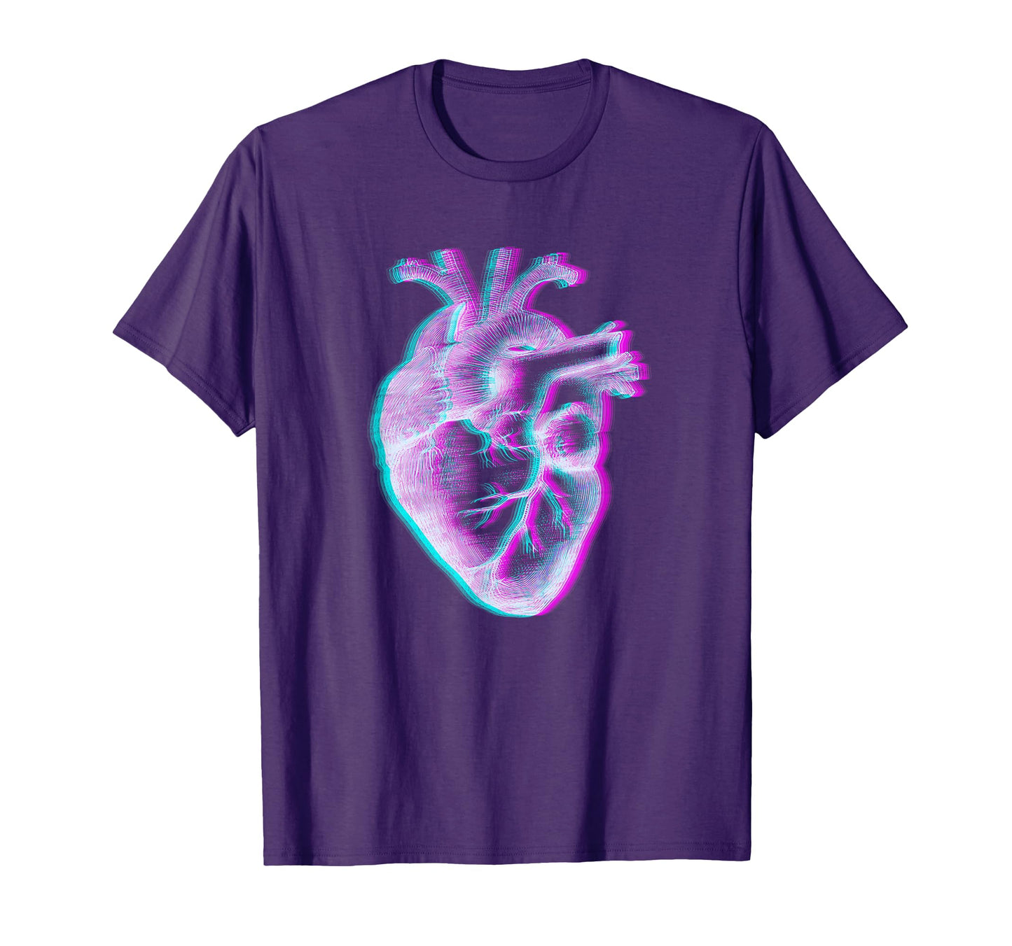 Anatomical Heart Vaporwave Aesthetic T-Shirt - Aesthetic Graphic Men Women
