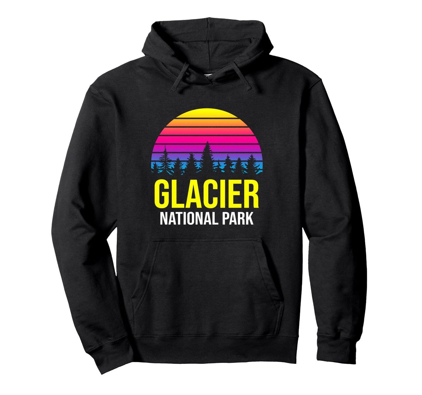 Glacier National Park Sunset Family Hoodie - Novelty Apparel for Adults