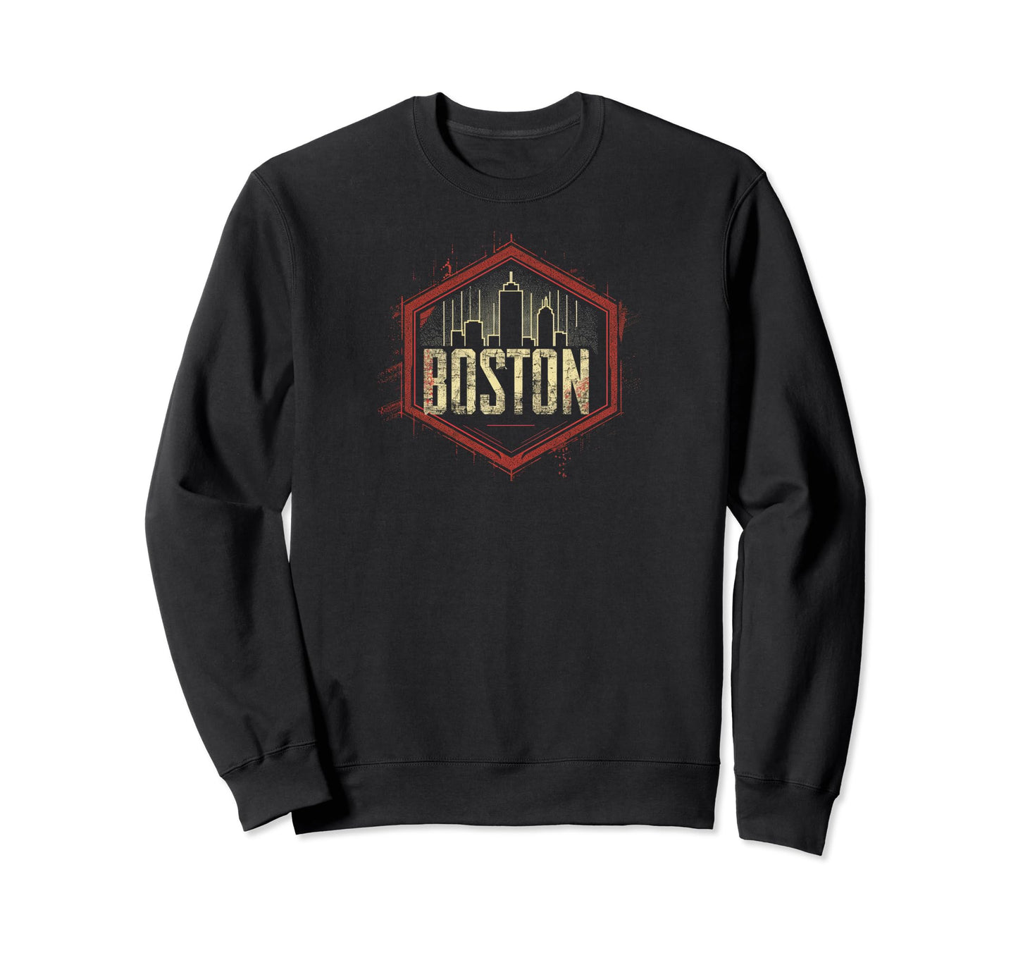 Boston Grit 90S Grunge Urbandecay Mens Sweatshirt - Custom Art Print Unisex