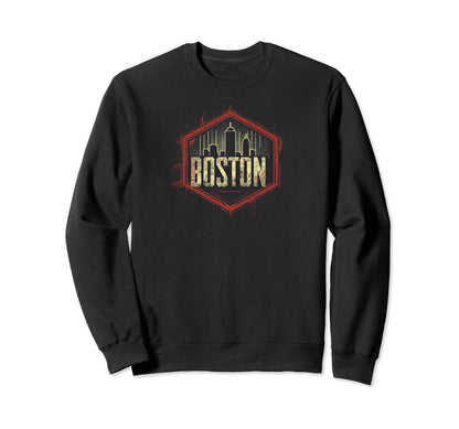 Boston Grit 90S Grunge Urbandecay Mens Sweatshirt - Custom Art Print Unisex