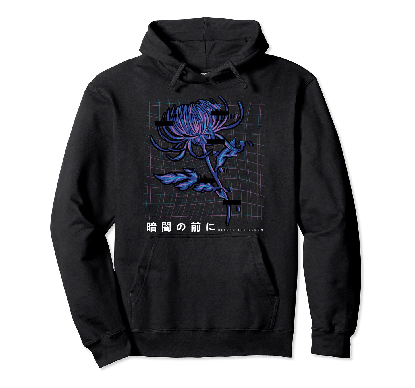 Aesthetic Vaporwave Japanese Flower Hoodie - Graphic Print Men Women