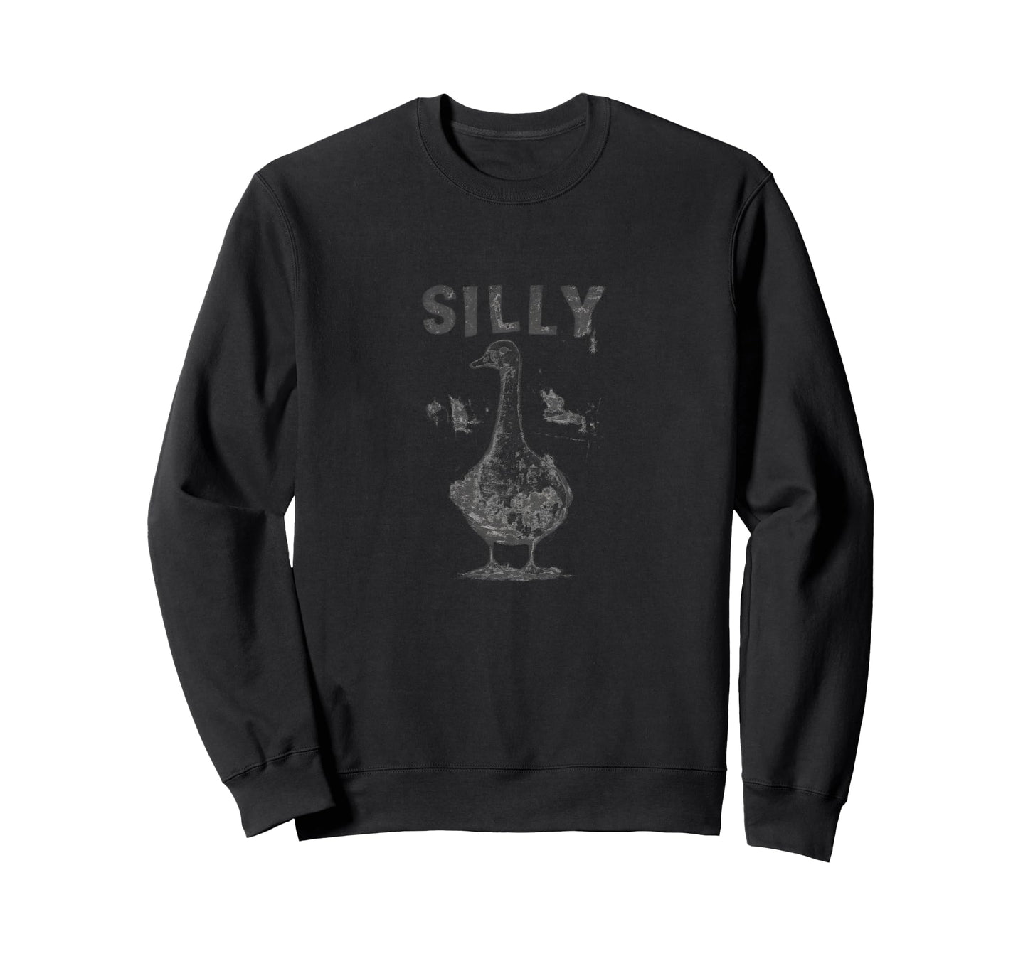 Goose Grunge Silly Bird Funny Goose Sweatshirt - Aesthetic Graphic Unisex