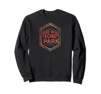 Echo Park Grit 90S Grunge Sweatshirt - Trendy Graphic for Adults