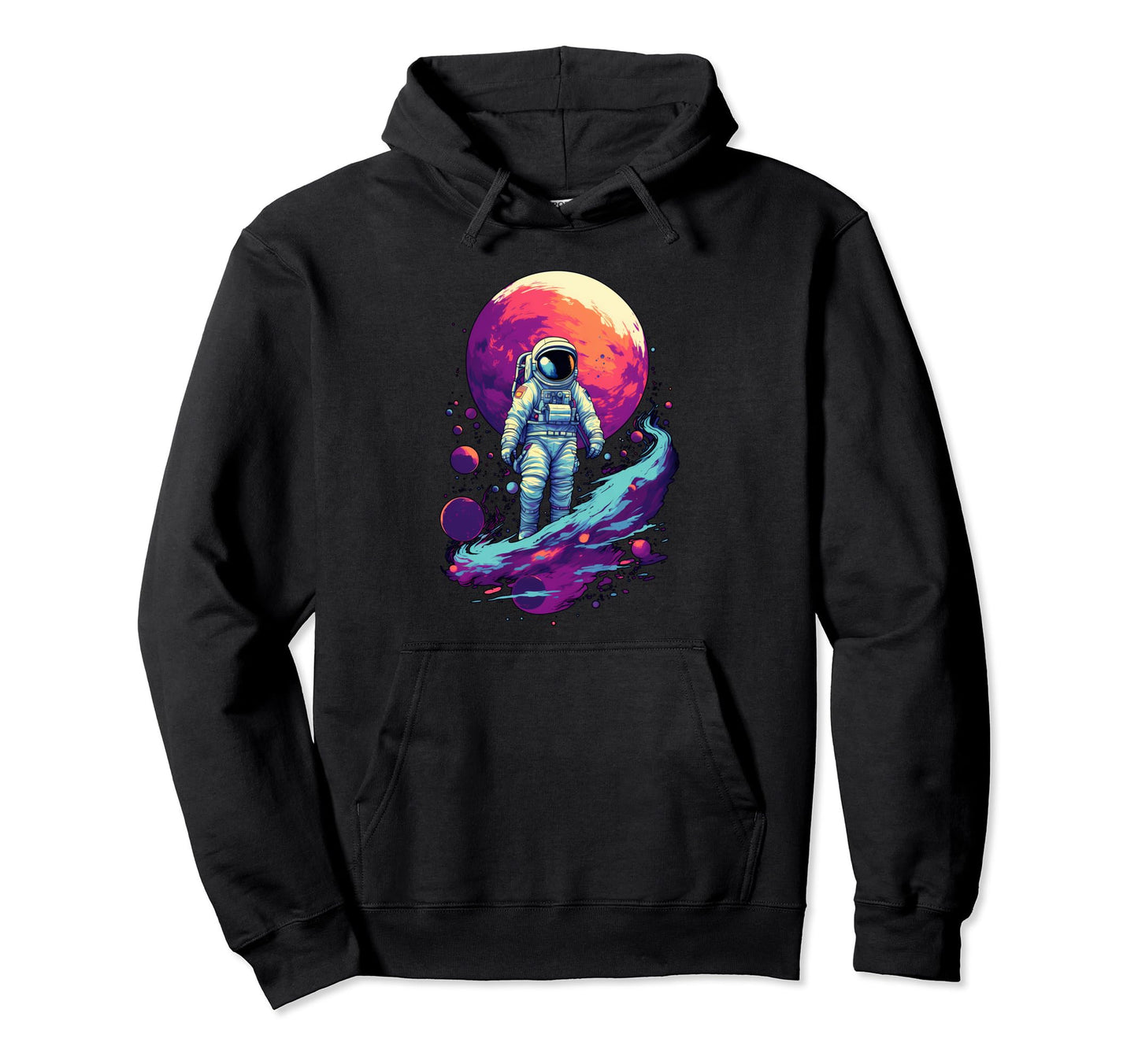 Aesthetic Vaporwave Astronaut Spaceman Hoodie - Unique Graphic Unisex