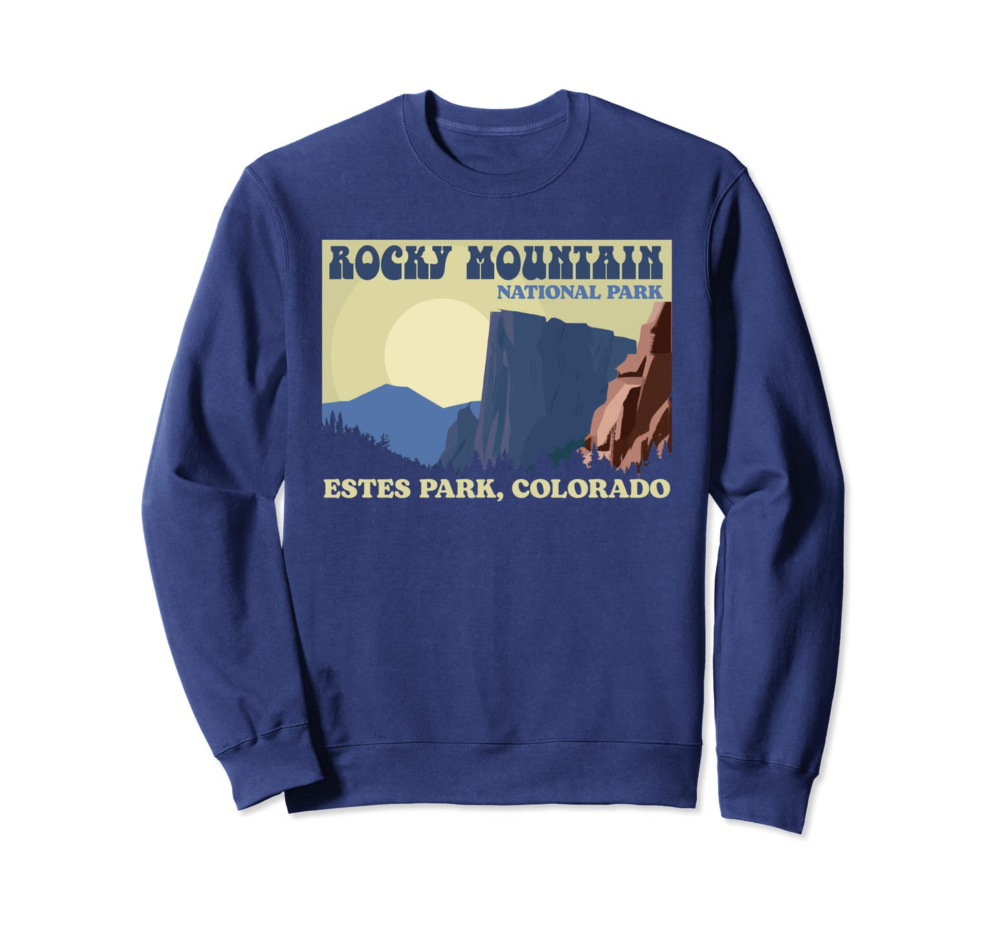 Rocky Mountain National Park Wpa Sweatshirt - Minimalist Print Men Women