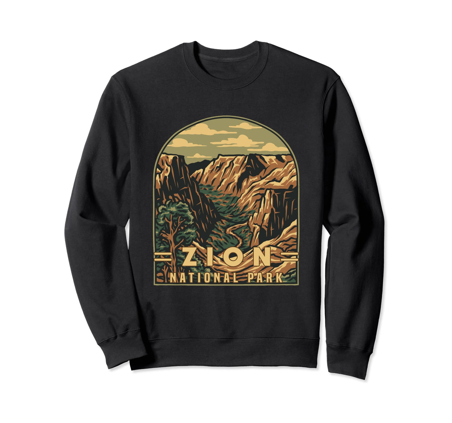 Zion National Park Throwback Sweatshirt - Trendy Graphic Unisex
