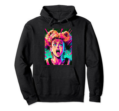 Expressive Japanese Vaporwave Hoodie - Minimalist Print Men Women