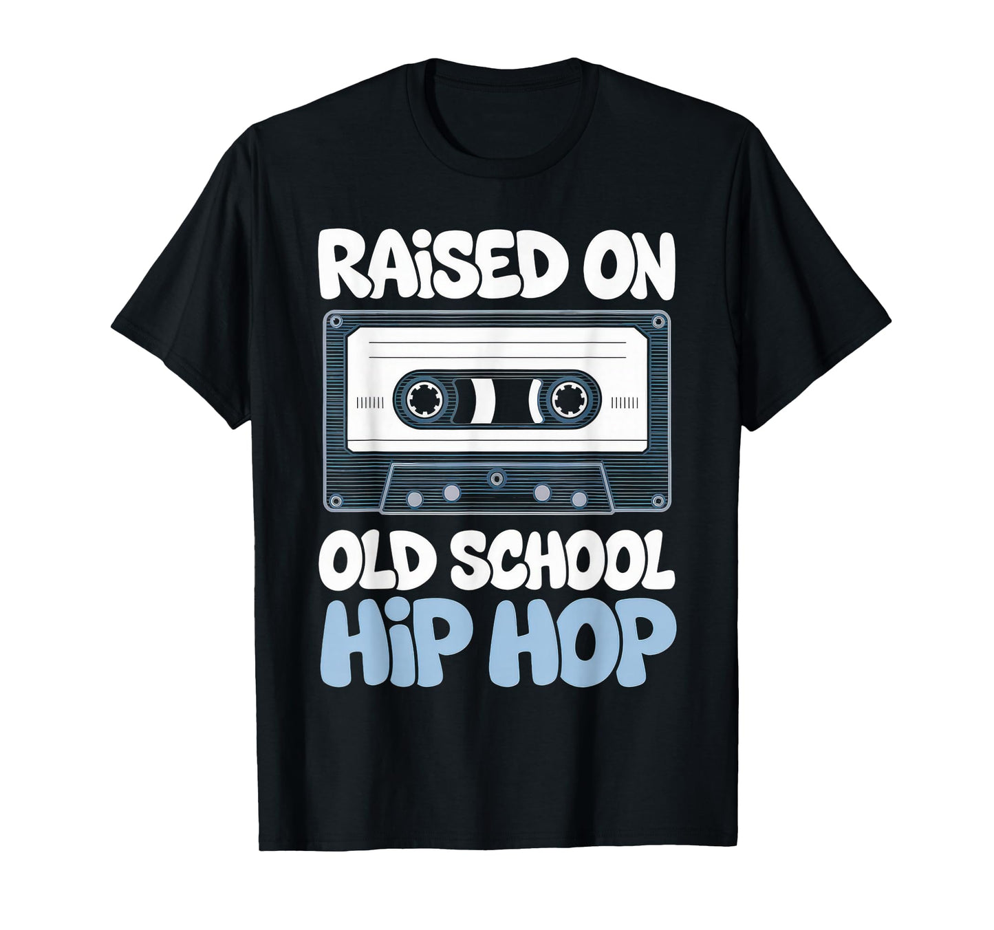Raised Old School Hip Hop Cassette T-Shirt - Trendy Graphic Unisex