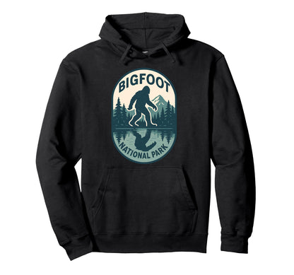 Bigfoot National Park Camping Hoodie - Fun Novelty Design for Adults
