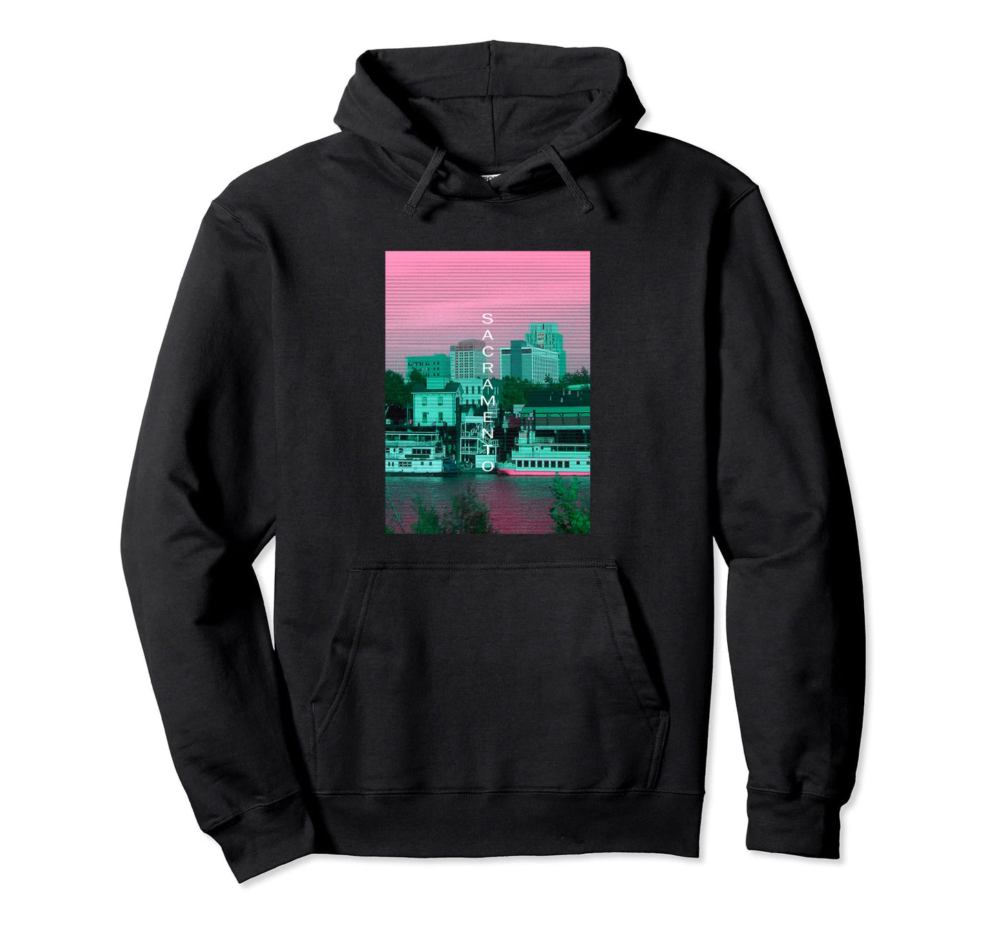 California Vaporwave Aesthetic Hoodie - Custom Art Print Men Women