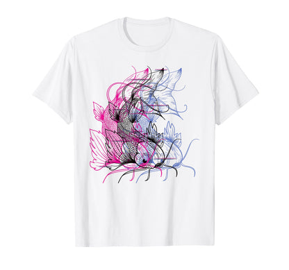 Glitch Effect Japanese Koi Fish T-Shirt - Aesthetic Graphic Unisex
