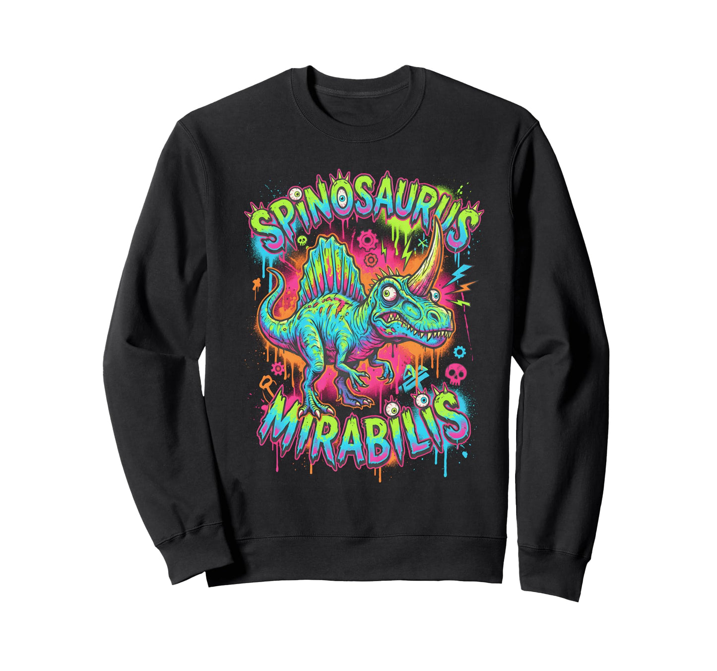 Spinosaurus Mirabilis Grunge Sweatshirt - Casual Everyday Wear for Adults